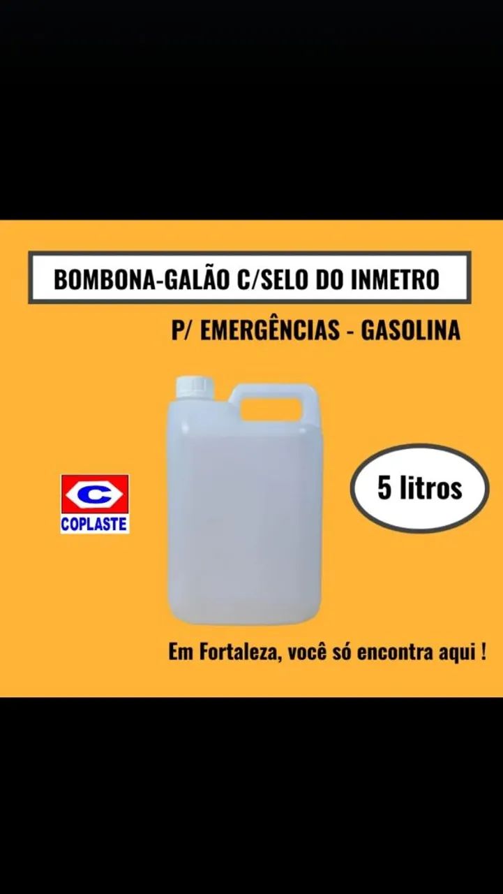 Bombona/Galão para Emergência - Gasolina 5 Litros