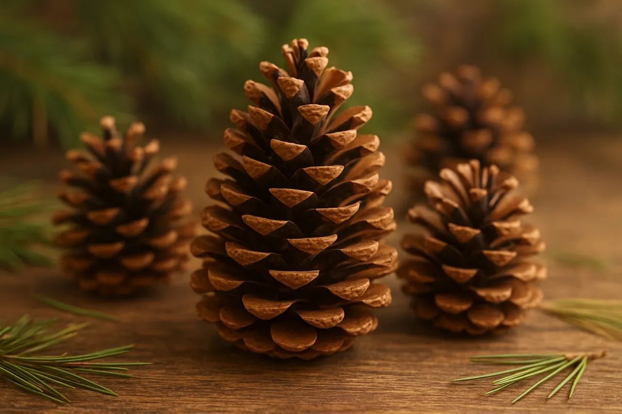 Kit com 10 Pinhas Naturais para Decoração e Artesanato - Foto 5