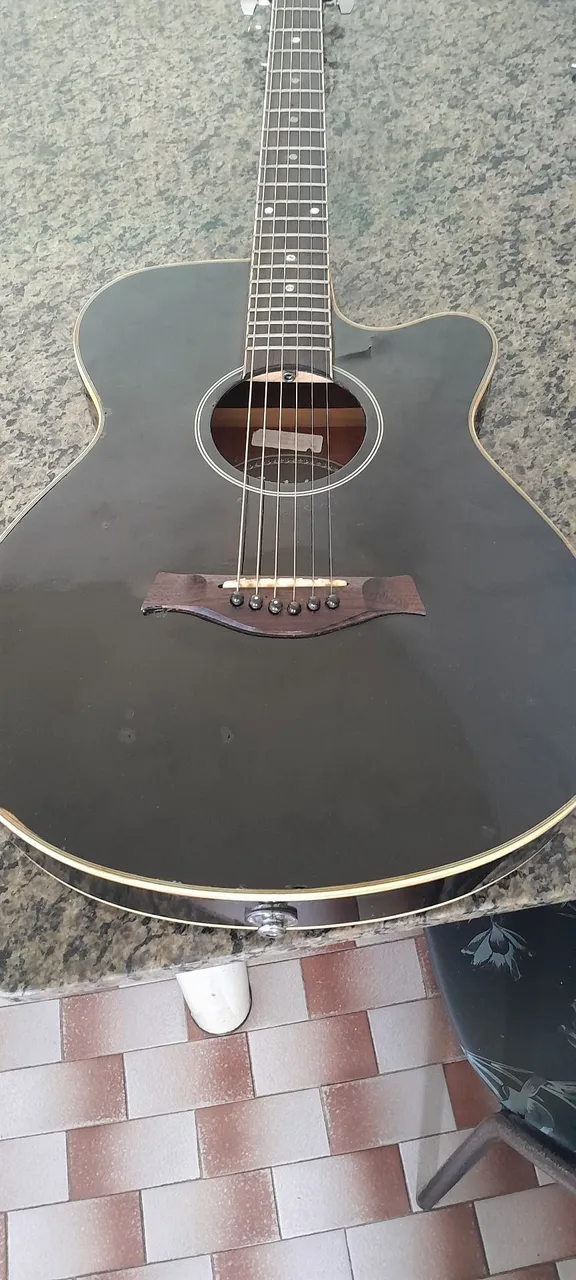 V/T Violão acústico preto 350