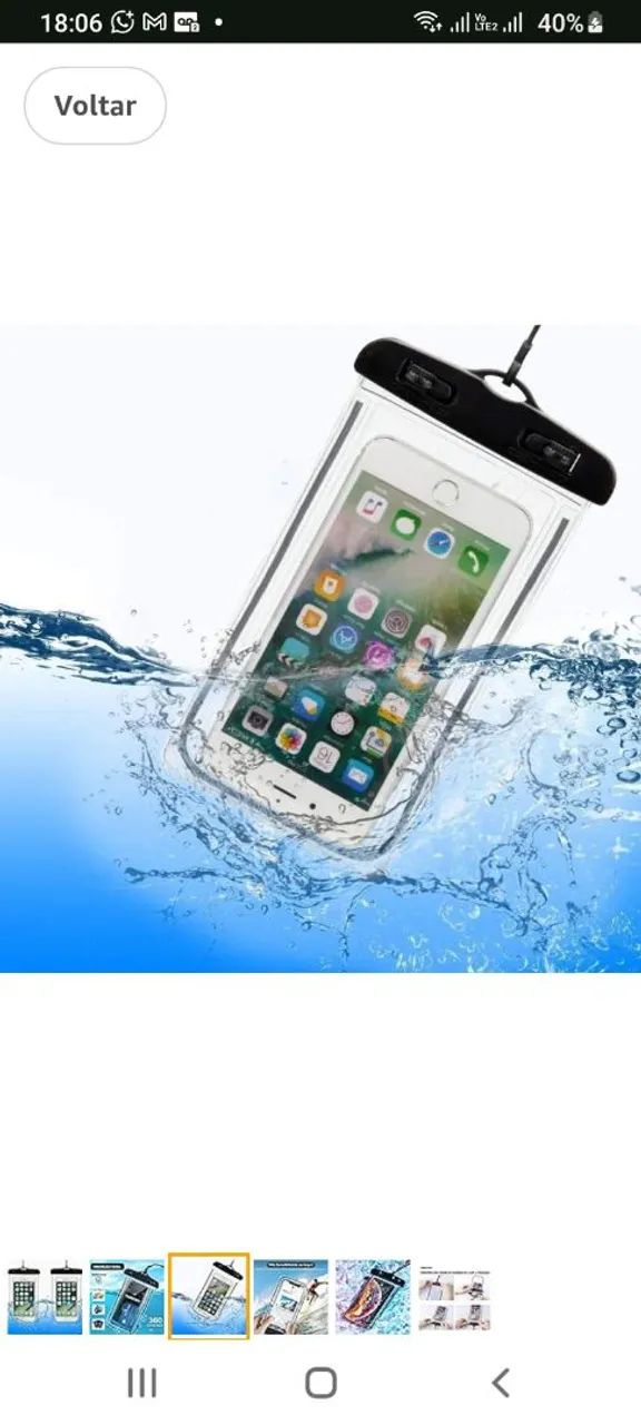 Capa Protetora Impermeável para Celular