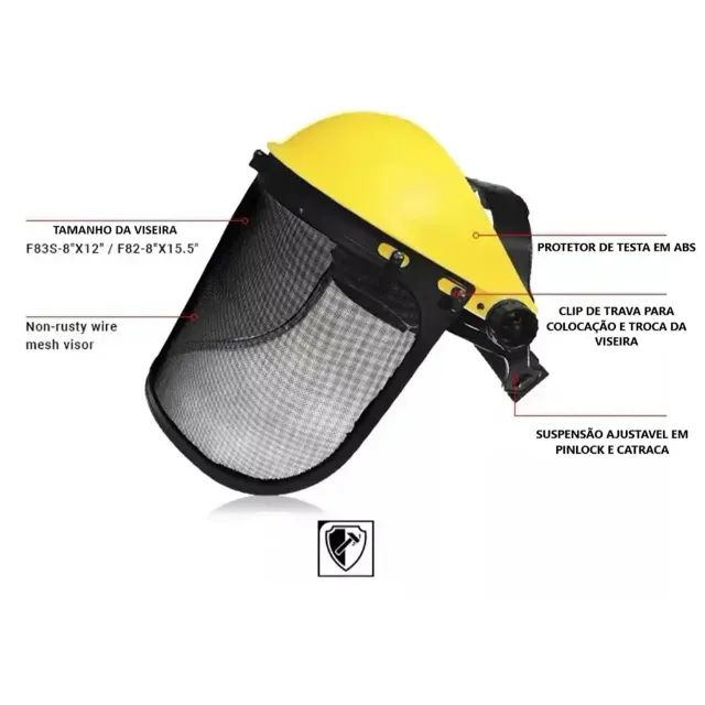 Proteção Facial c/ Tela de Aço - SANRE