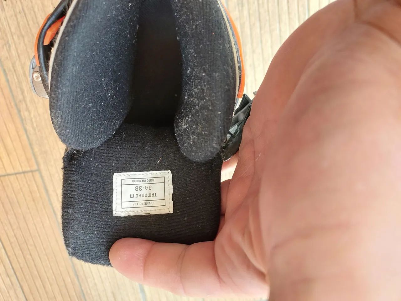 Patins Inline Infantil + Proteções pouco usado - Foto 6