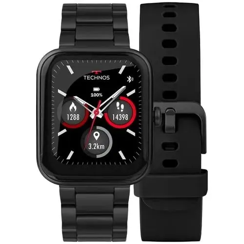 Smartwatch Technos Black - Design Moderno e Funcional