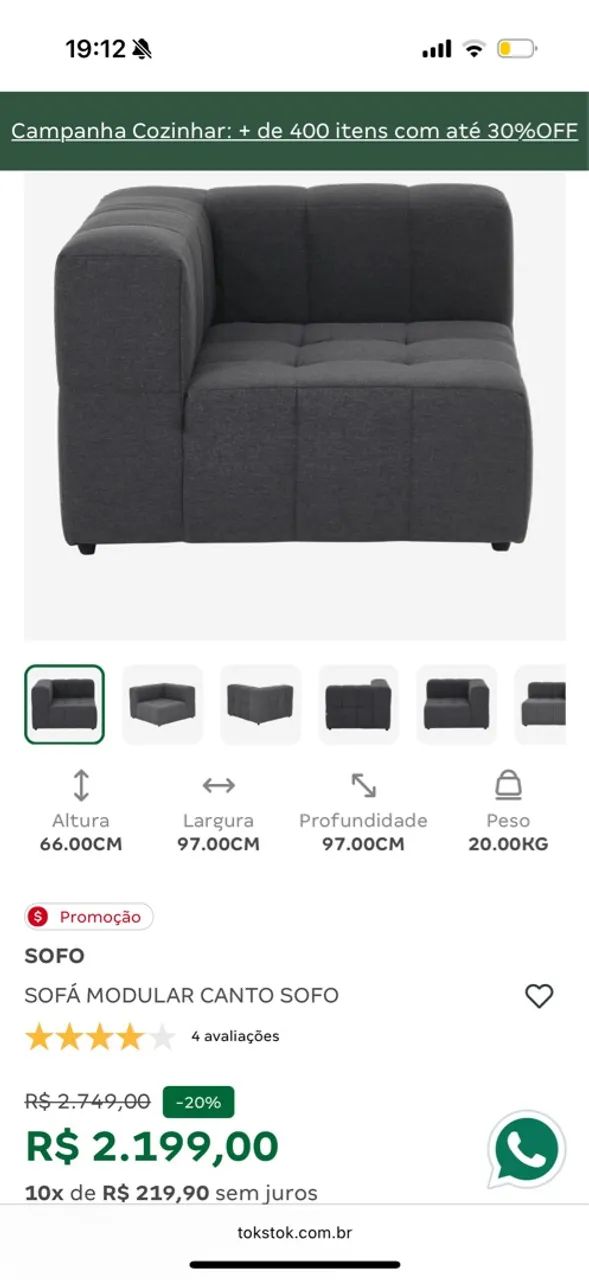 Sofá tokStok modular64861355073667122