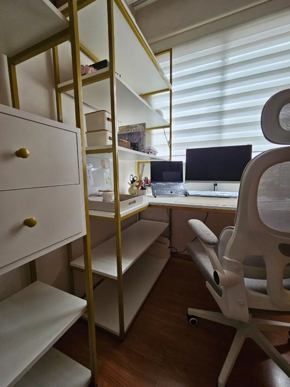 Estante + Escrivaninha Industrial com Metalon e MDF - Foto 3