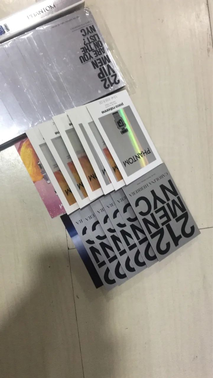 Amostras de Perfume 212 VIP Men NYC e Phantom Paco Rabanne