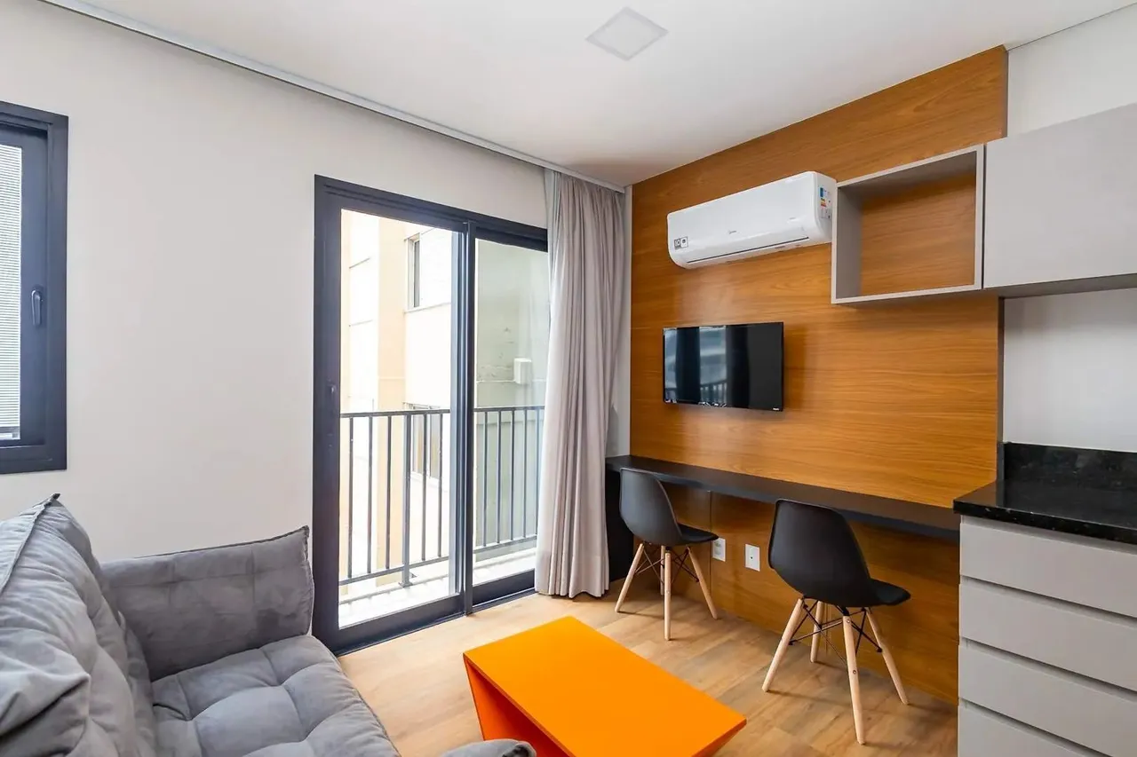 Apartamento studio mobiliado e equipado para alugar no Batel - 26,14 m² - BF2211 | Ref. 23