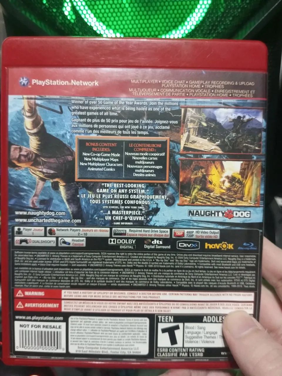 Uncharted 2 among thieves goty edition jogo ps3 game Playstation 3 - Foto 2