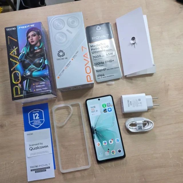 Tecno Pova (4G) 256GB 8GB RAM, Tela Amoled 120Hz, Câmera