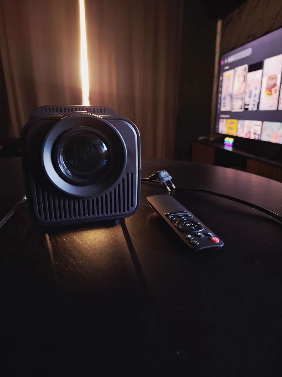 Projetor de alta resolução para momentos de lazer