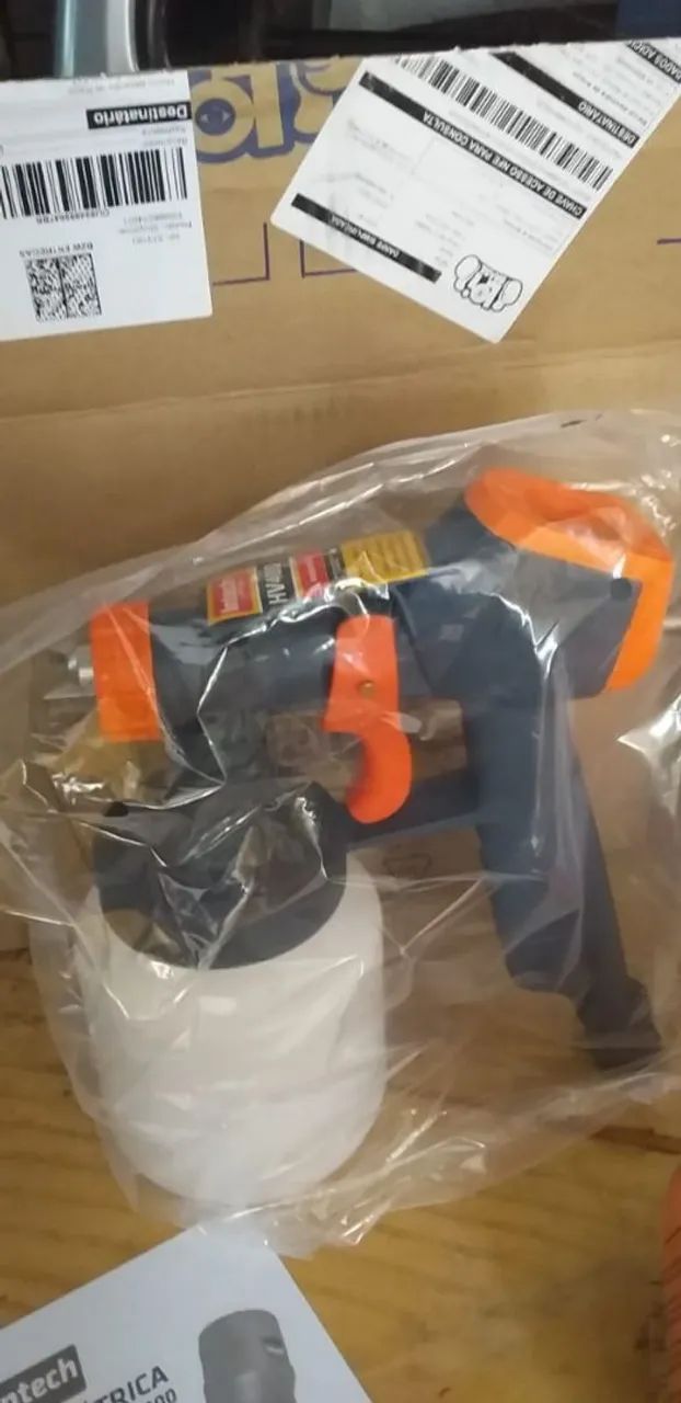 Pistola elétrica de pintura nova zero na caixa  - Foto 4