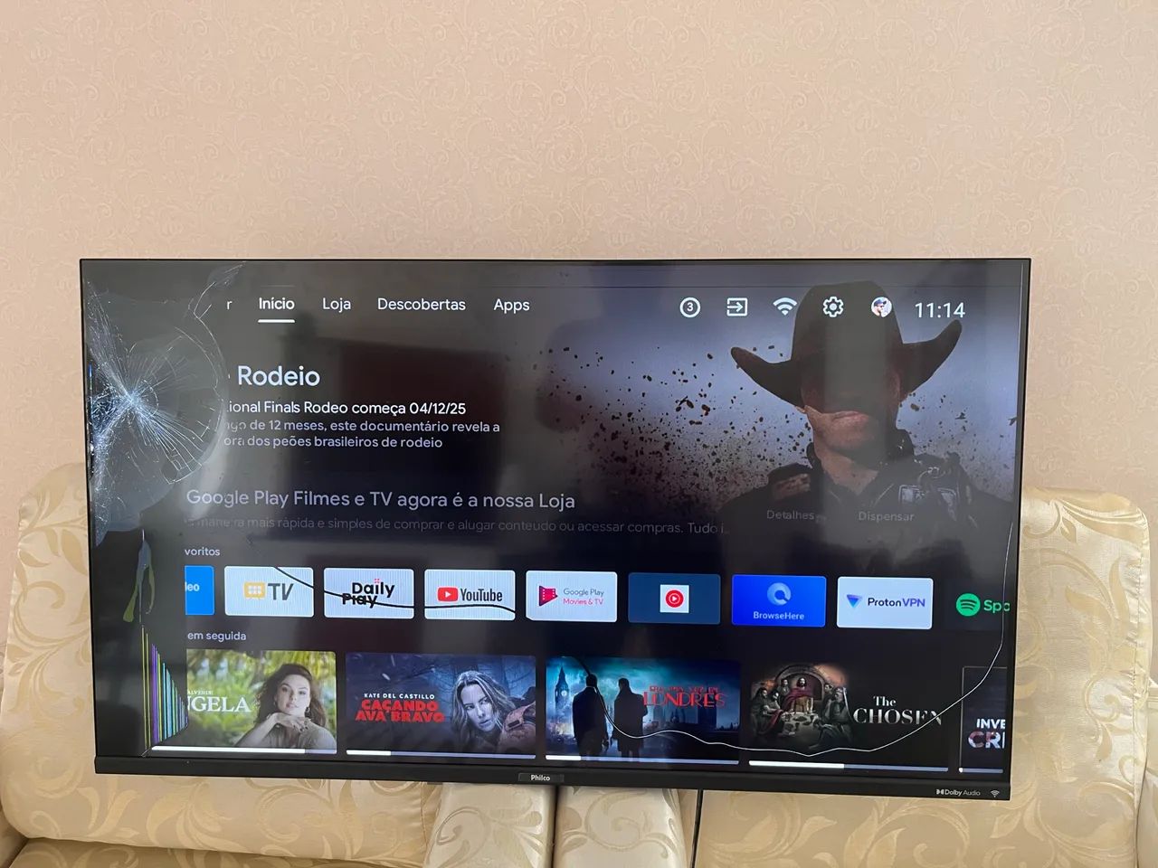 TV PHILCO 43 POLEGADAS- TELA TRINCADA