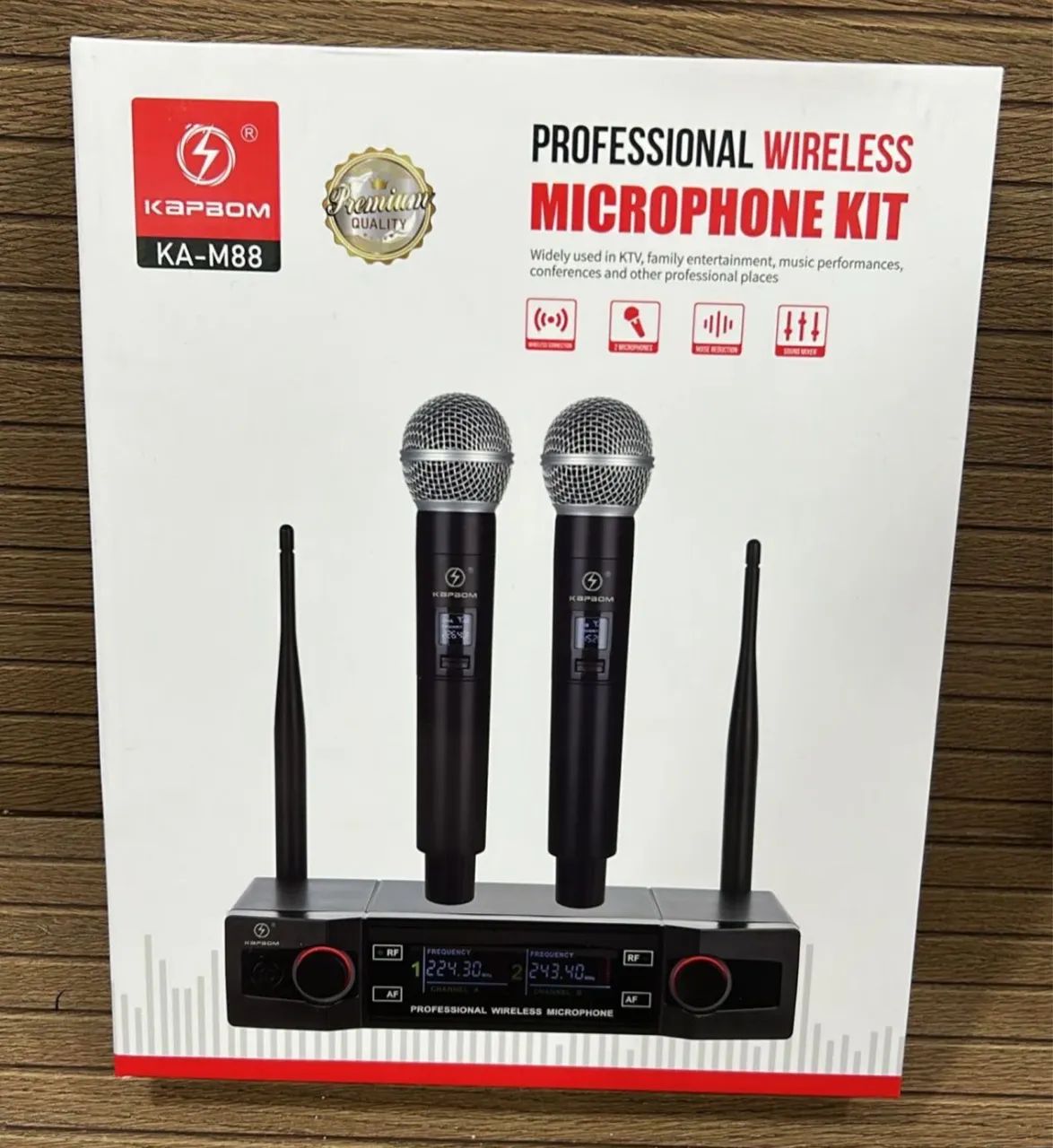 Microfone duplo sem fio