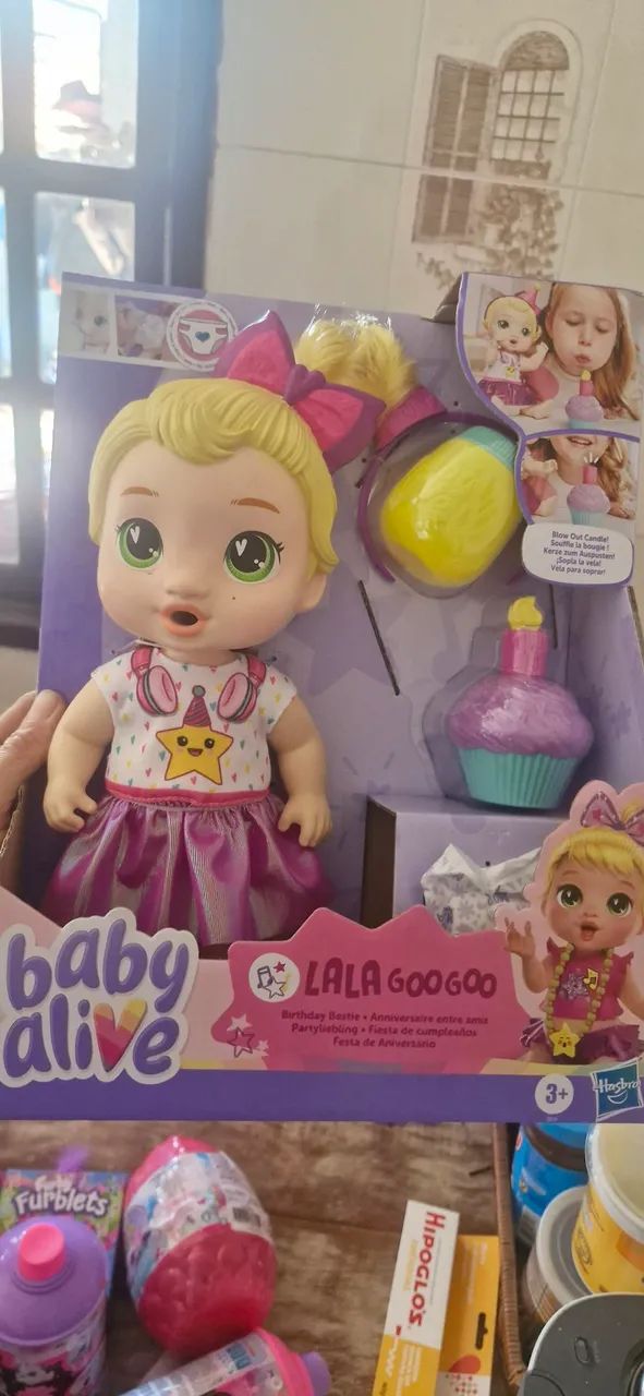 Baby Alive Lala Goo Goo Aniversário Brinquedos e Jogos Maria