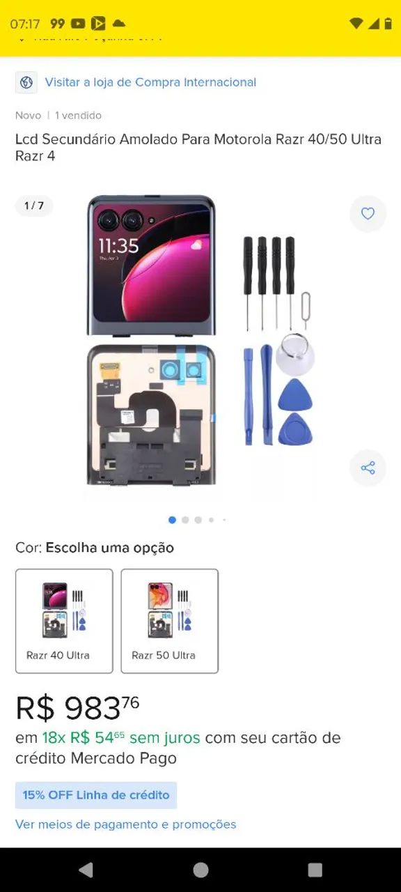 com 3 lista na tela tem q troca só a tela mais celular novo  valor 1200 a vista vim bu - Foto 3