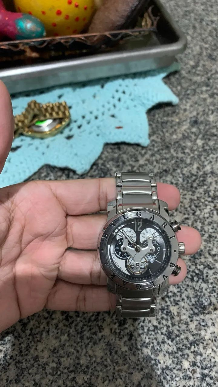 Relógio Bvlgari Skeleton linha Premium 