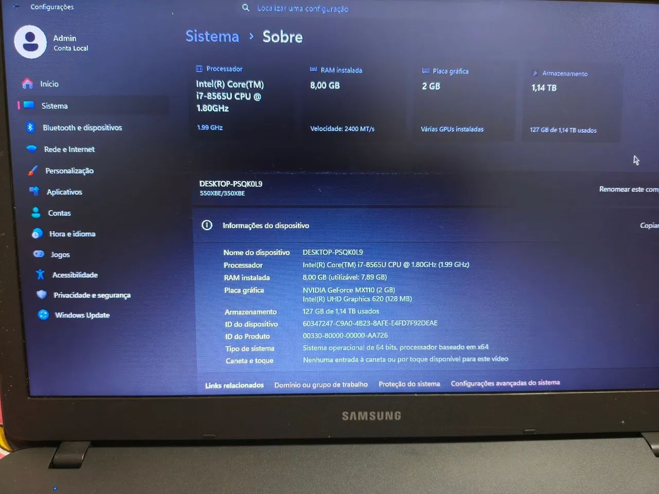 Notebook Samsung Expert X40 NP350XBE - Foto 5