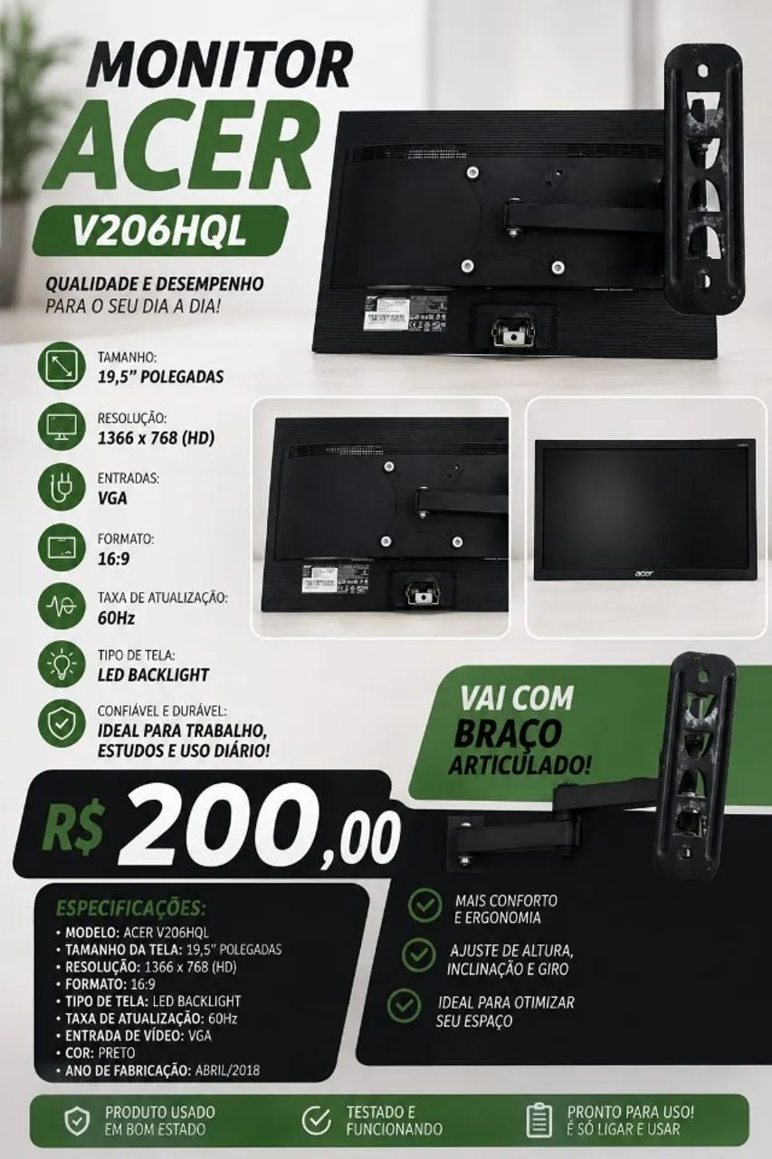 ? MONITOR ACER V206HQL 