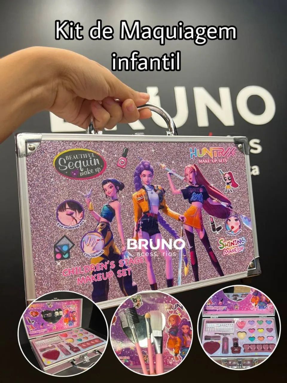 Maleta de Maquiagem Guerreiras KPop - Foto 3