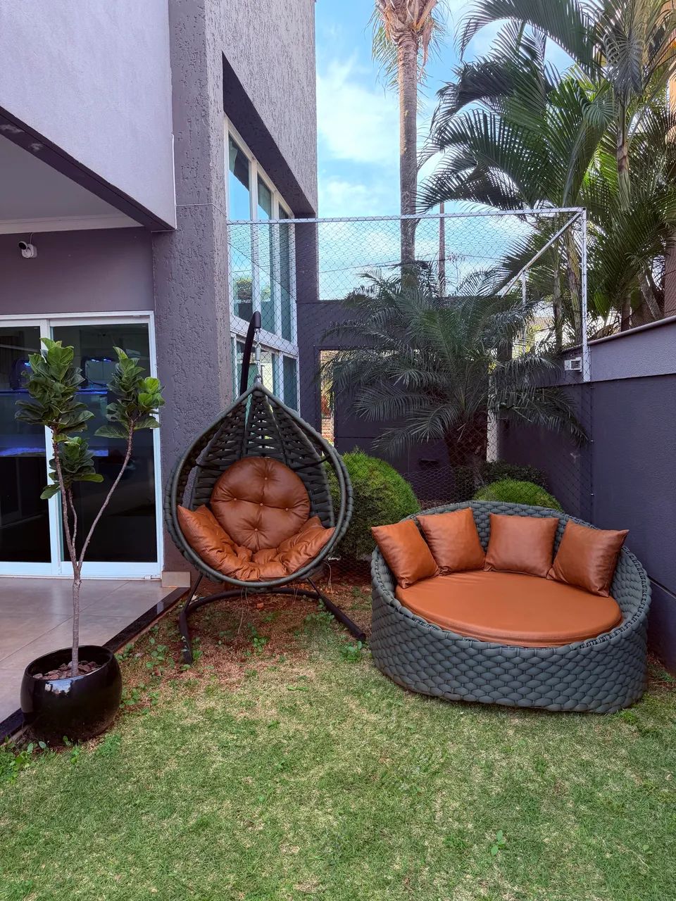 Conjunto Móveis Área Externa 7 Peças + Balanço