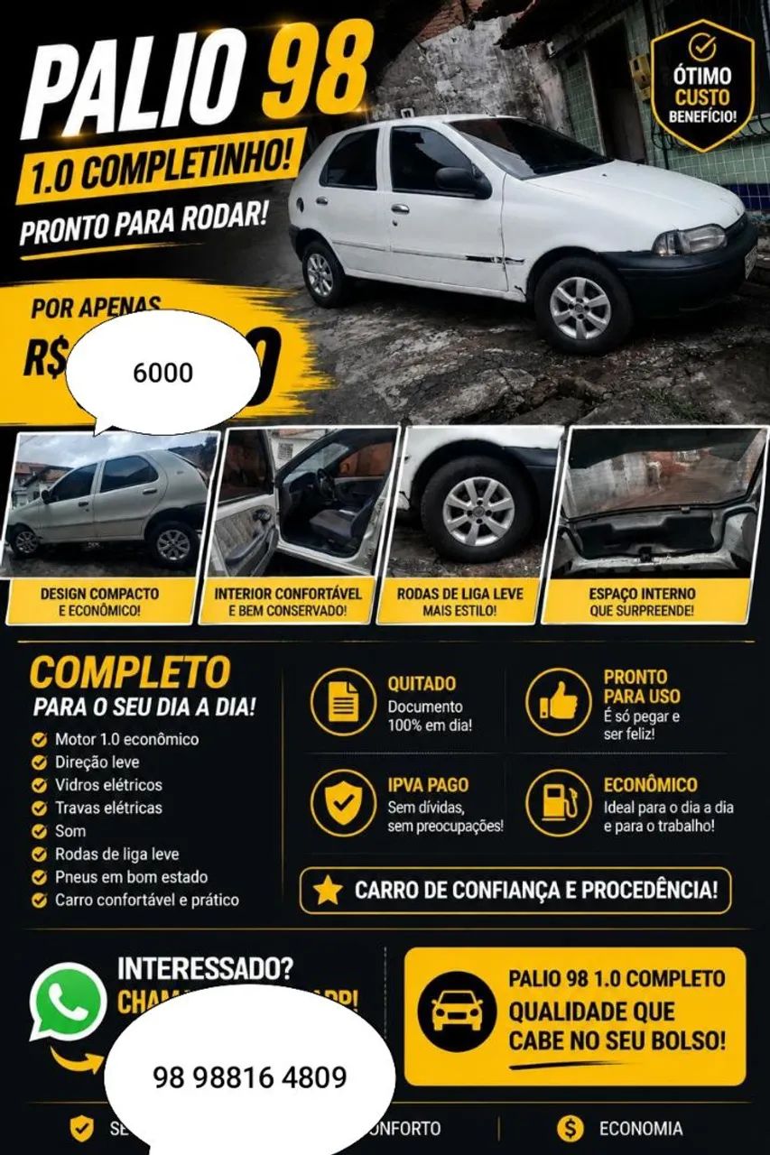 Fiat Palio Palio ED 1.0 mpi 2p e 4p 1998