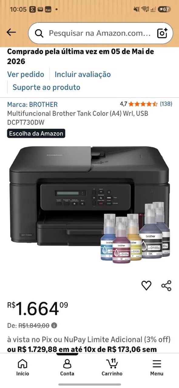Multifuncional Brother T730W (Nova) 