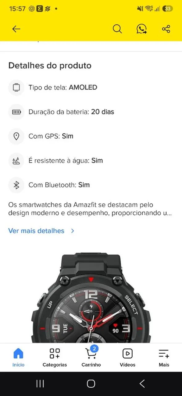 Smartwatch Amazfit T-Rex usado - Foto 5