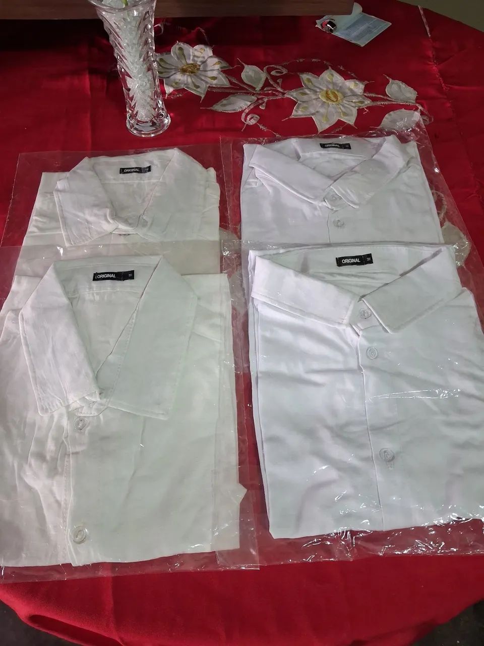 Kit 4 Camisas Sociais Brancas