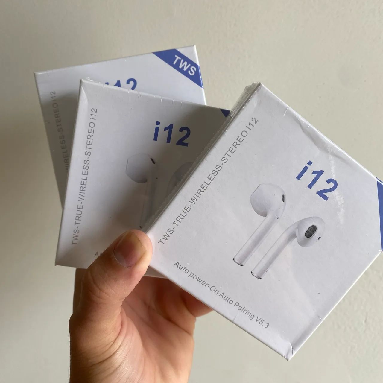 Fone Bluetooth i12 TWS V5.3 Estéreo Touch Para Celular
