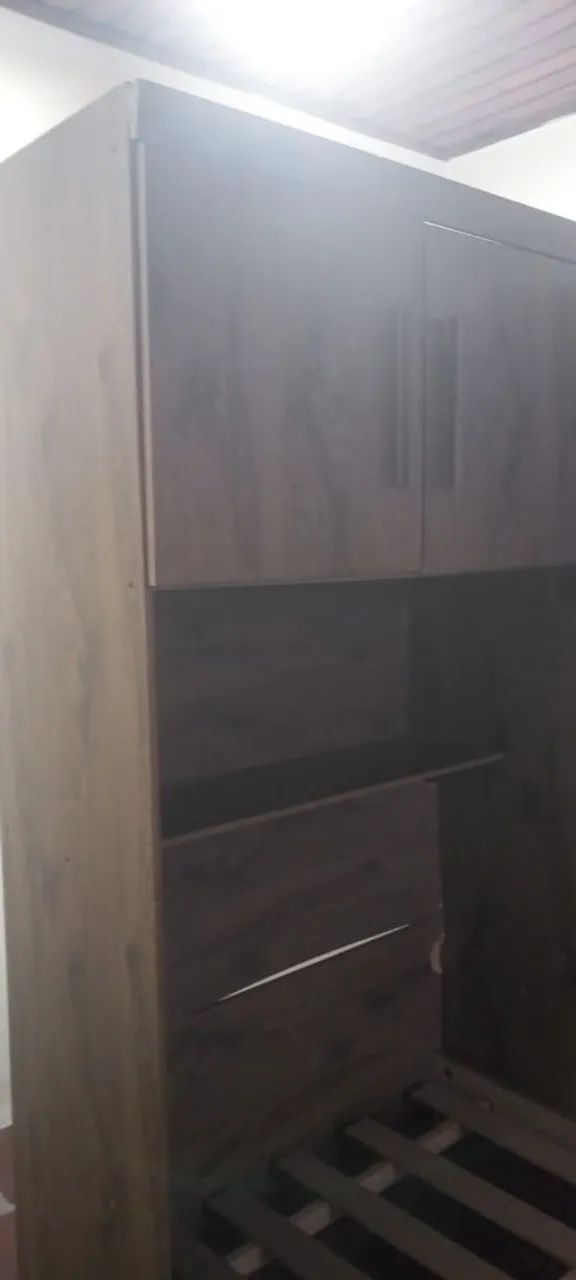 Guarda roupa + cama imbutida  solteiro - Foto 3