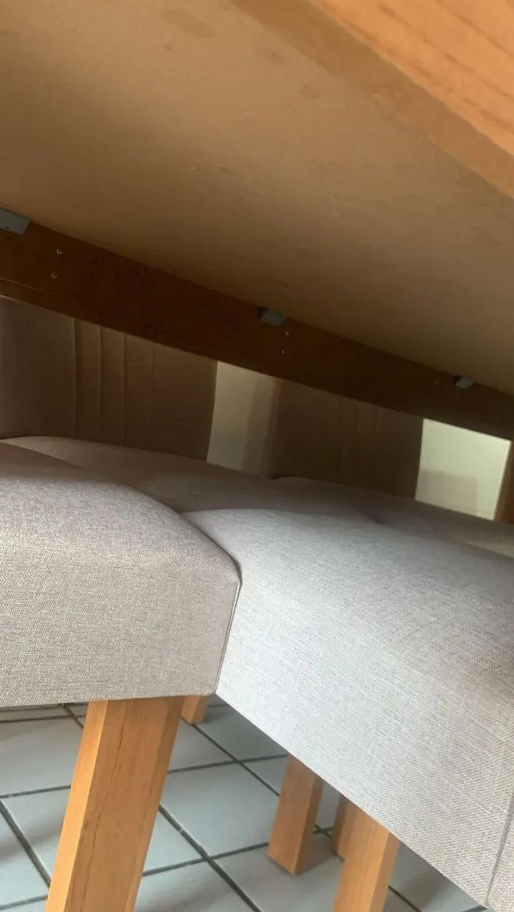Mesa com 6 cadeiras + vidro de mesa para 6 cadeiras  - Foto 5