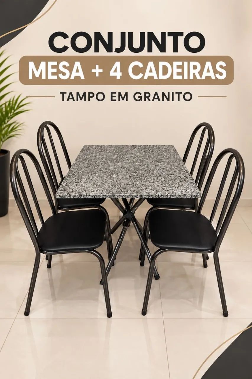 Mesa com 4 cadeiras  - Foto 2