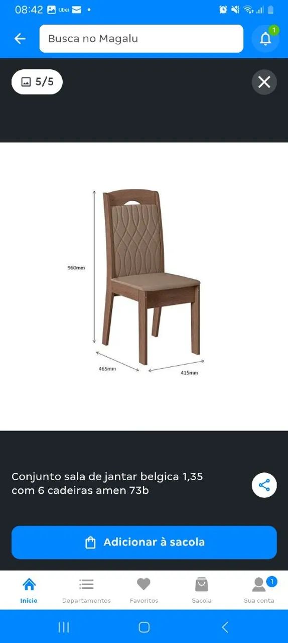 Conjunto de mesa com 6 lugares seminova - Foto 4