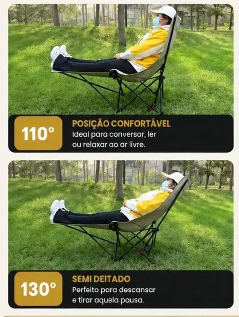 Cadeira camping pescaria descanso - Foto 4