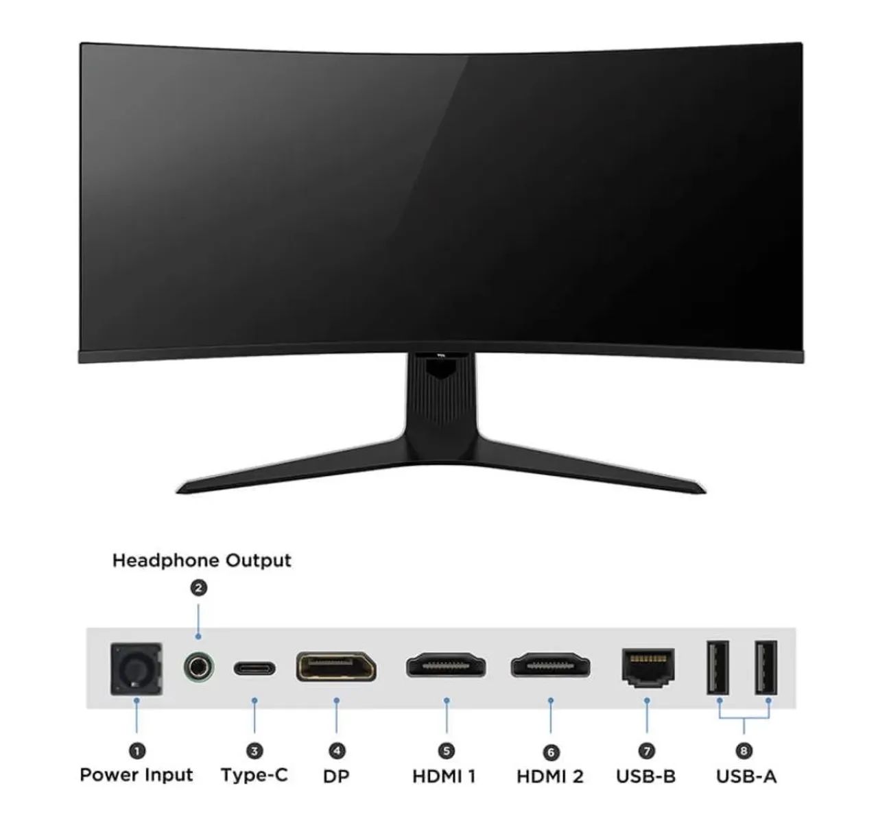 Monitor Gamer Curvo TCL 34 Polegadas QLED Mini LED WQHD R83Q 180Hz 1ms (GtG) HDR - Foto 3
