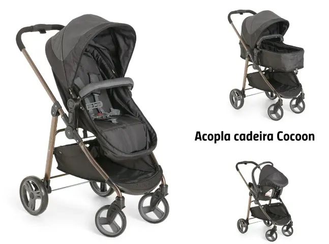 Conjunto Carrinho de Bebê e Bebê conforto 