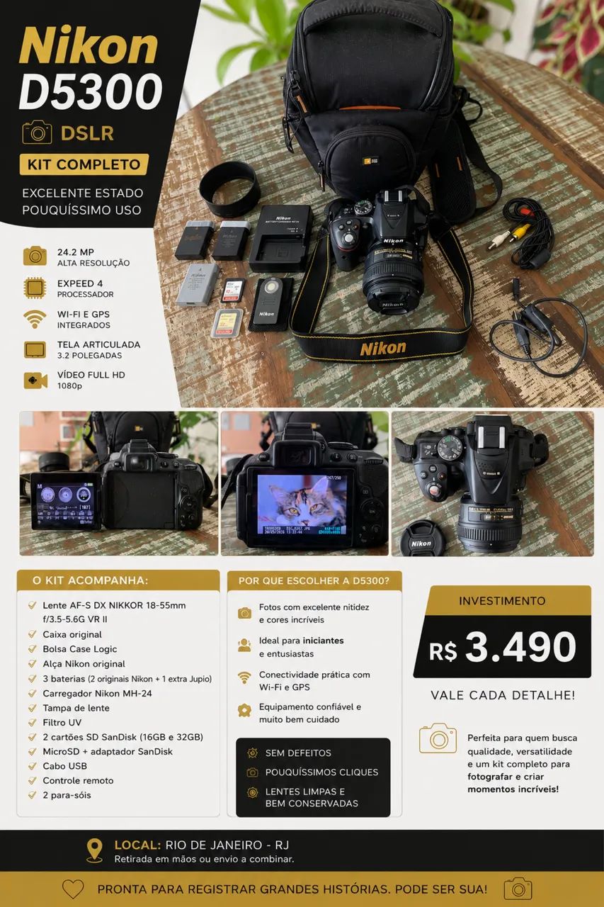 Nikon D5300 câmera DSLR