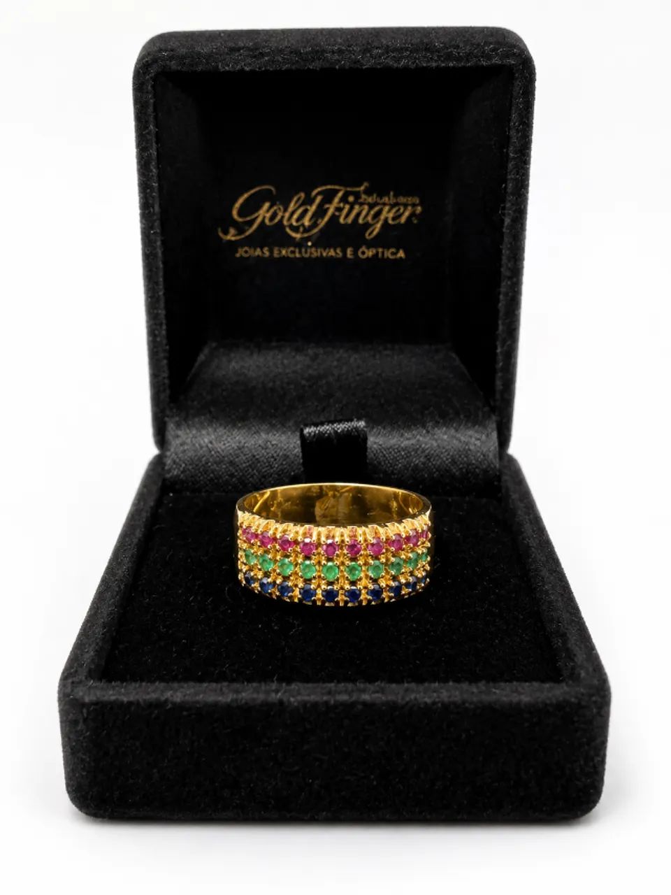 Meia aliança ouro 18k
