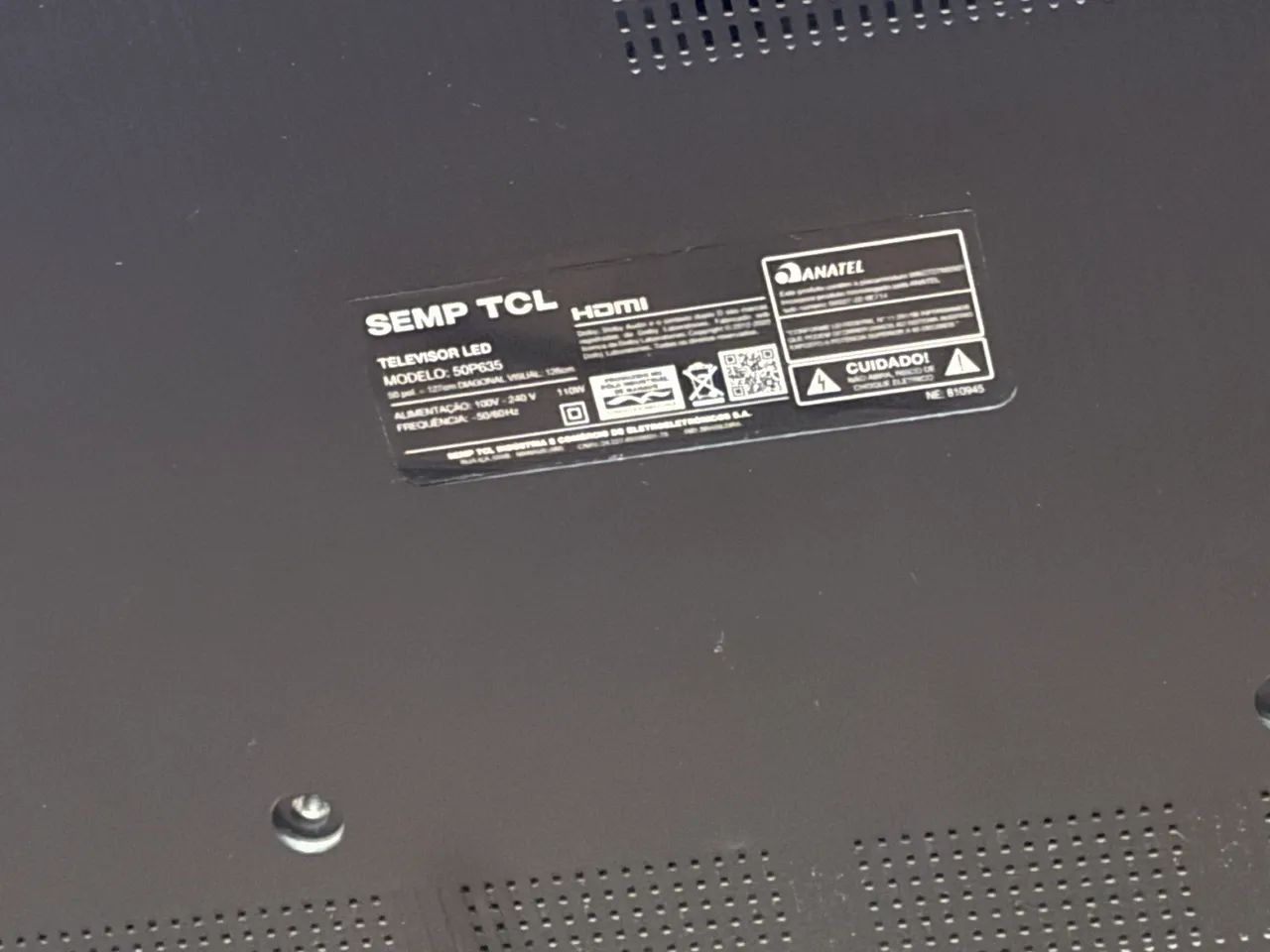 Tv TCL 50 polegadas com tela quebrada