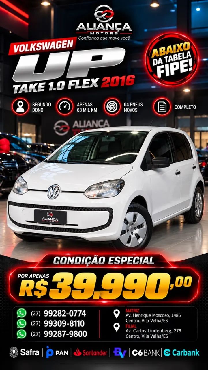 Volkswagen Up! 1.0 TOTAL FLEX 12V 5P 2016