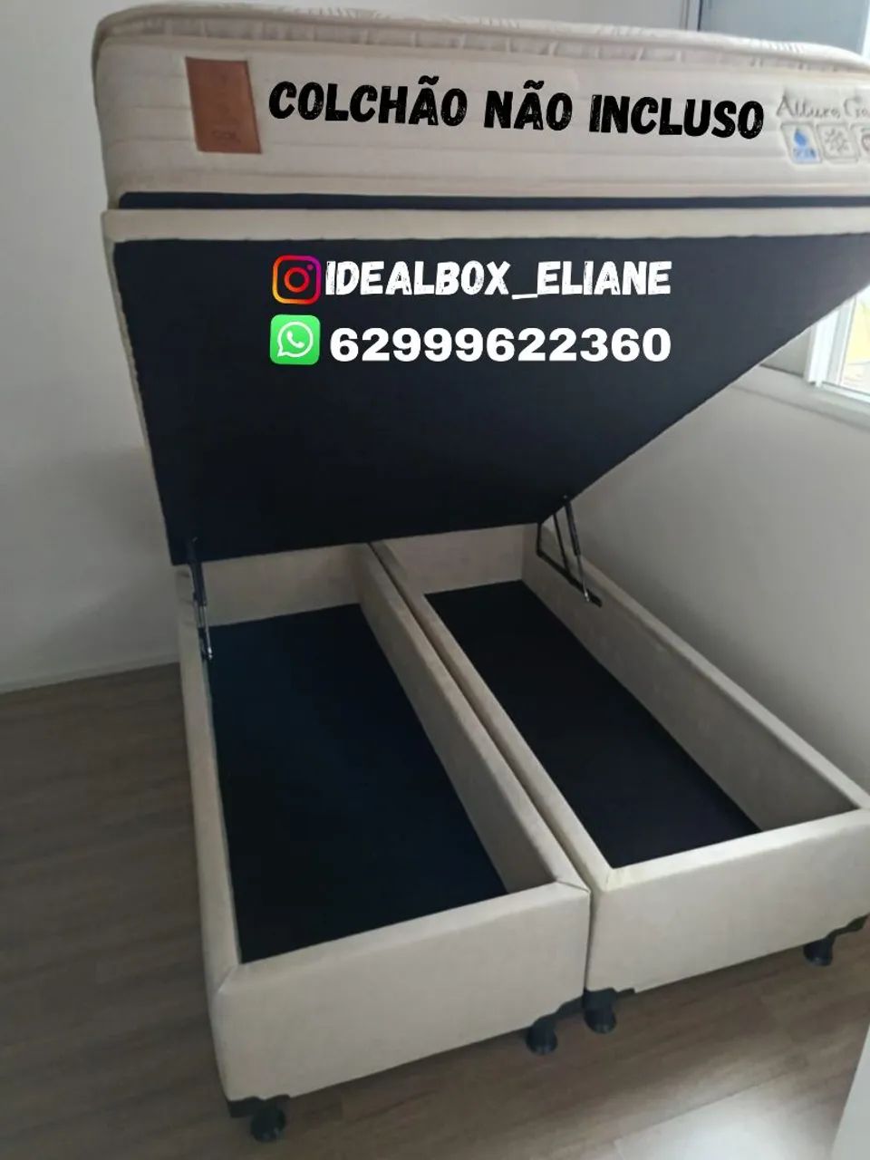 Box baú casal bipartido -Durabilidade, elegância e praticidade. - Foto 2