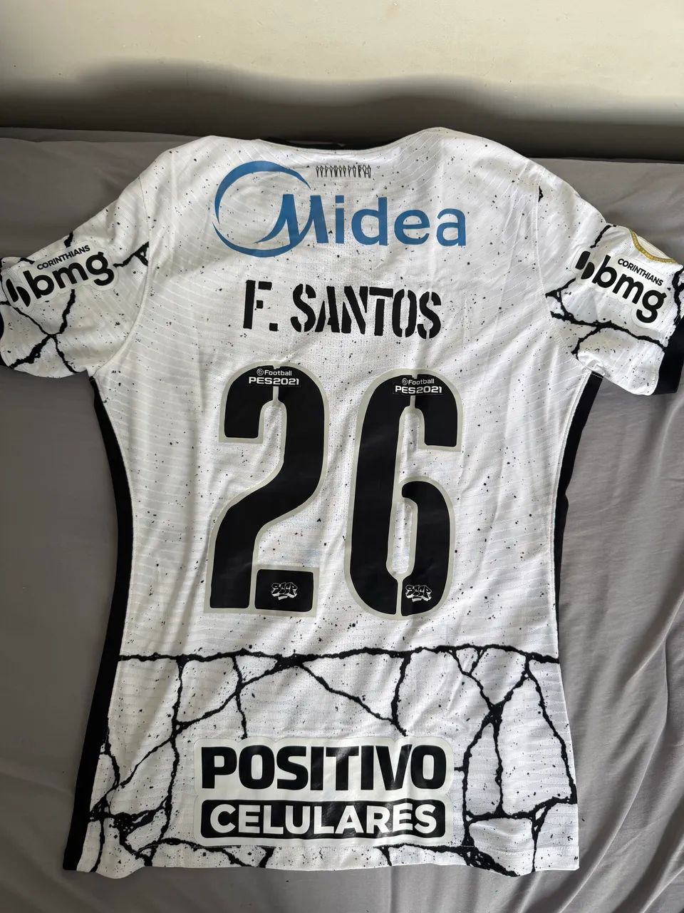 Camisa Corinthians 2021 Jogo (Match Worn) - Fábio Santos #26 - Acervo Atleta