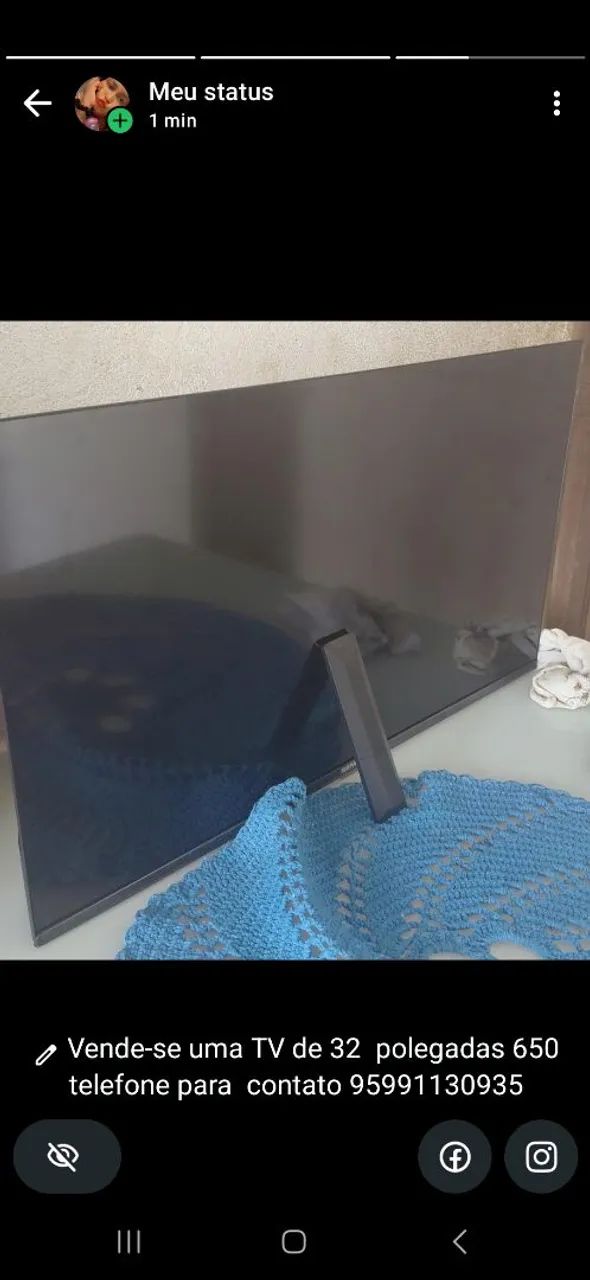 Vende-se uma TV de 32  polegadas 650 telefone para  contato *35