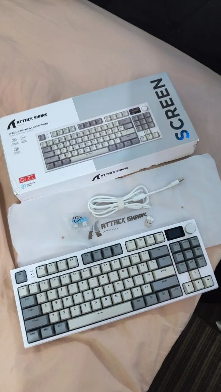 Teclado Mecanico 75% Attack Shark K86 RBG sem fio