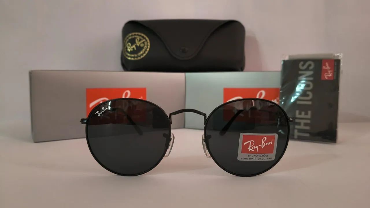 ÓCULOS DE SOL RAYBAN ROUND PRETO