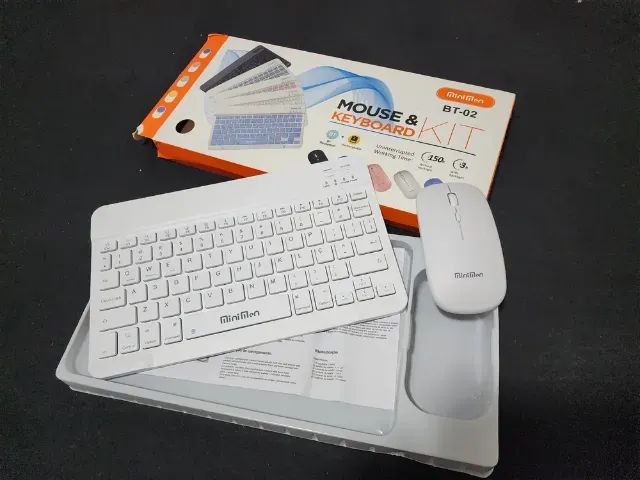 Teclado e Mouse sem fio para Tablet Celular Ipad - Foto 2