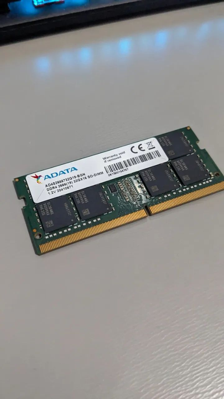 Memória RAM Notebook Adata 32GB DDR4 2666Mhz - Foto 3