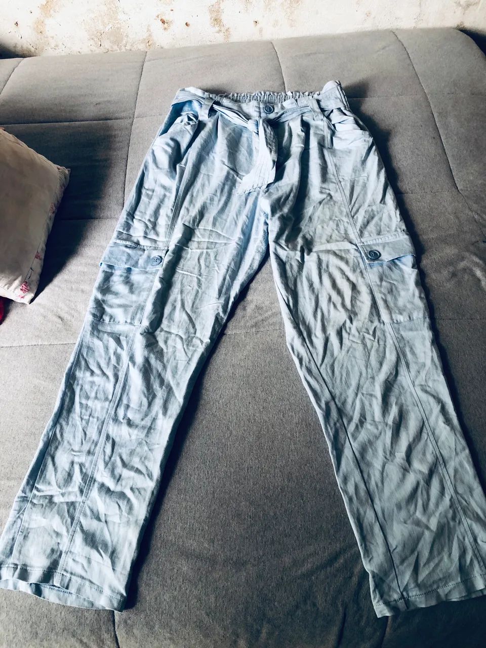 Calça azul claro usada - Foto 2