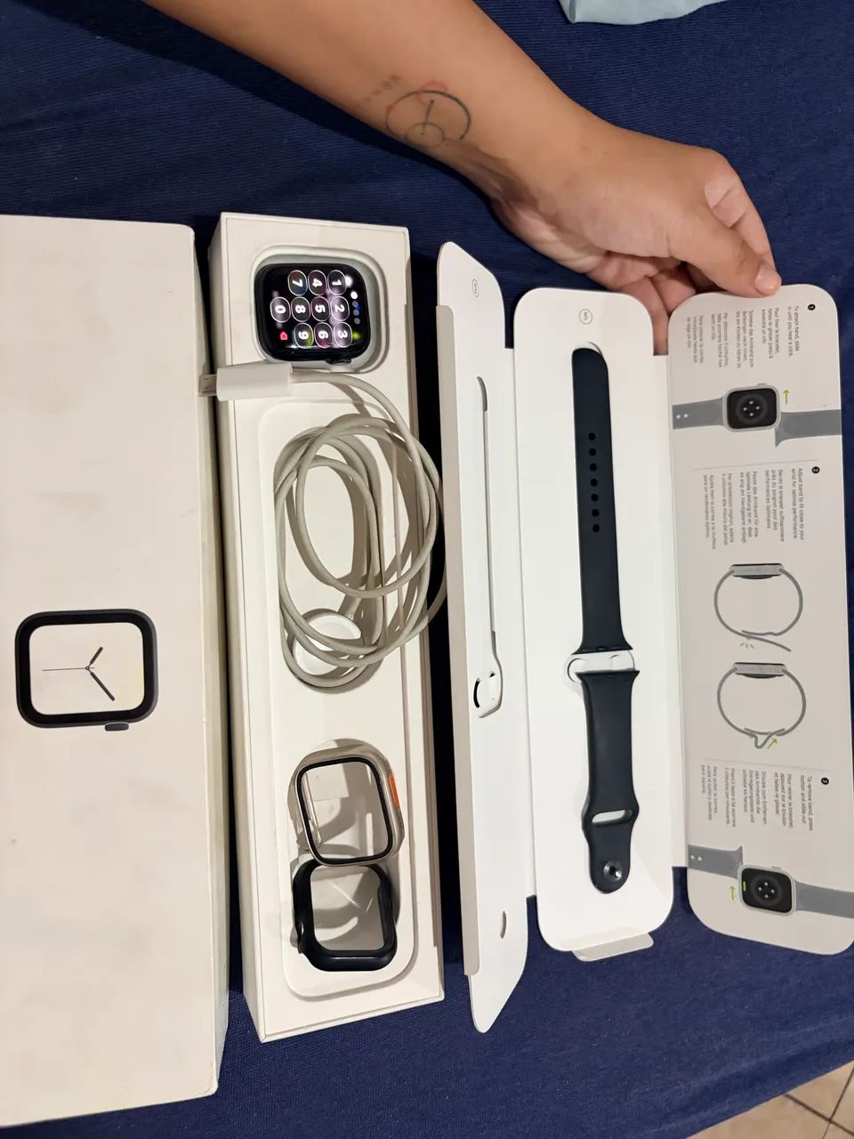 Relógio Apple Watch séries 7 midnight com todos acessórios e cases - Foto 3