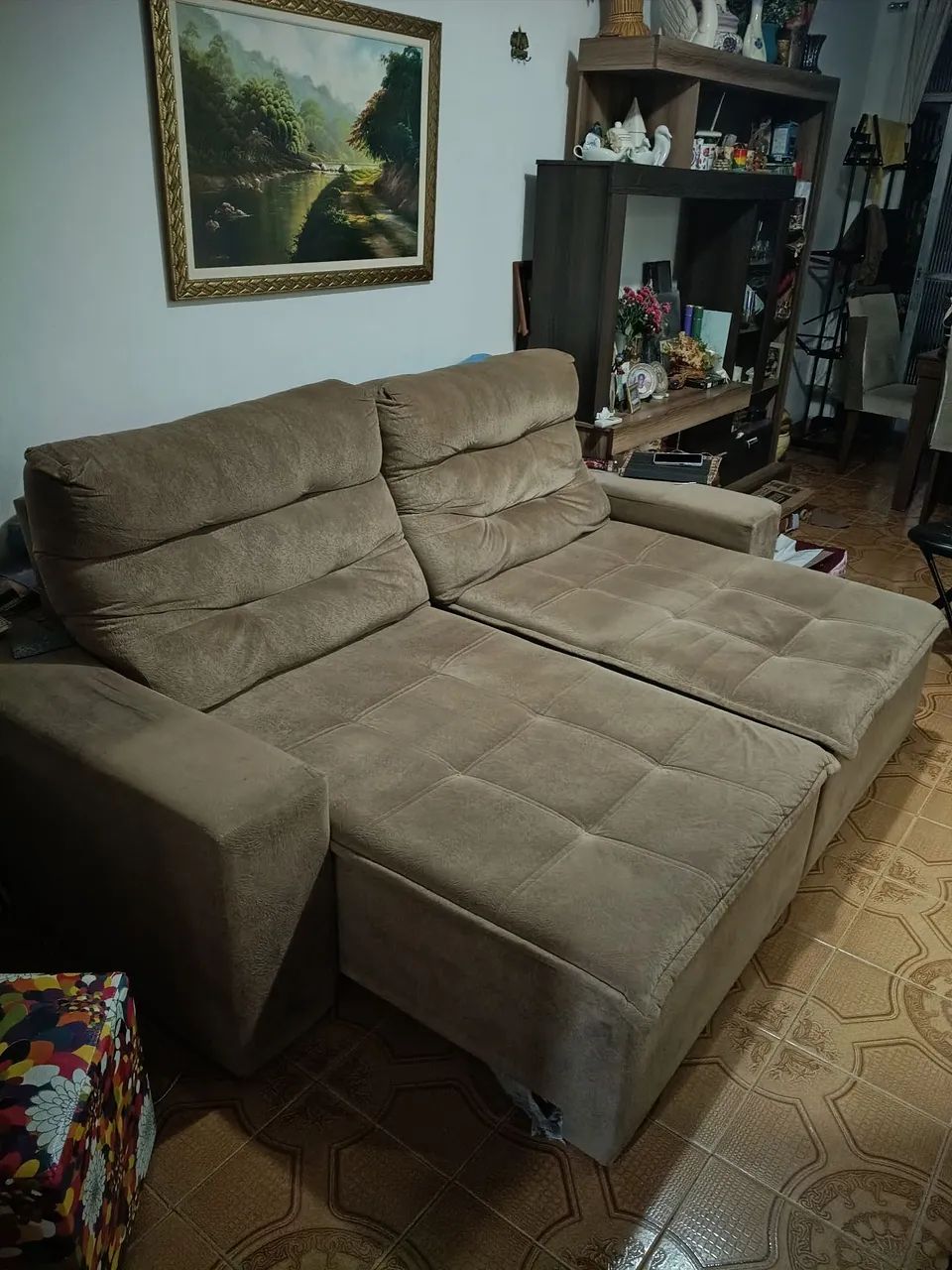 Sofá Retrátil e Reclinável 3 Lugares Suede  - Foto 5